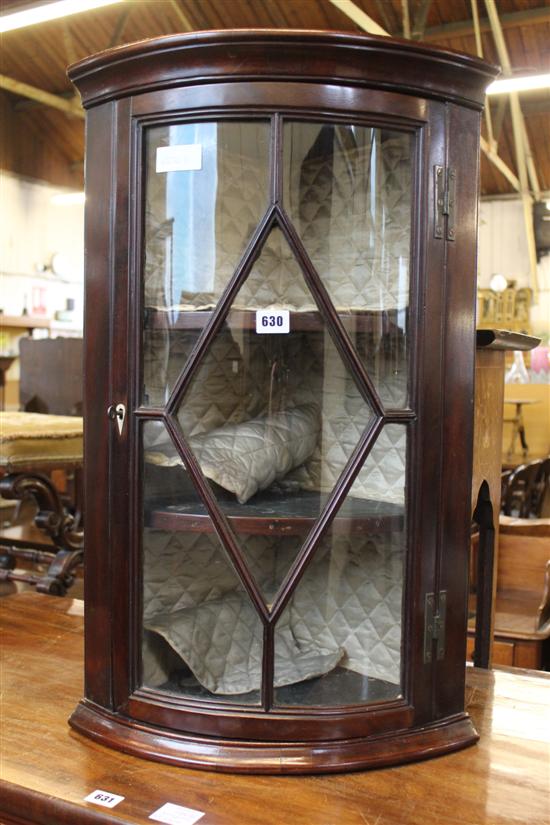 Georgian design mahogany corner cabinet